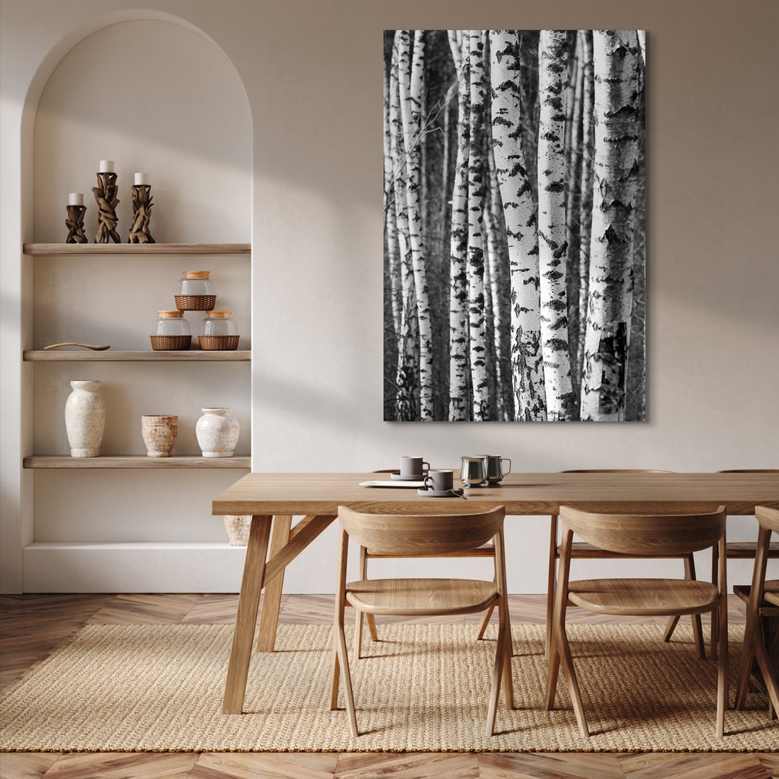 Obraz na płótnie - las, brzozy, drzewa