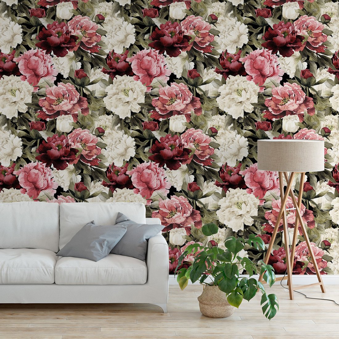 Tapeta - kwiaty, piwonie, bukiet