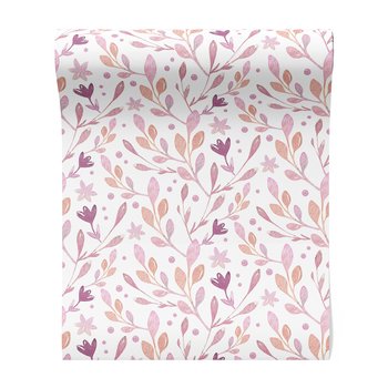 Tapeta - kwiaty, liście, wzór