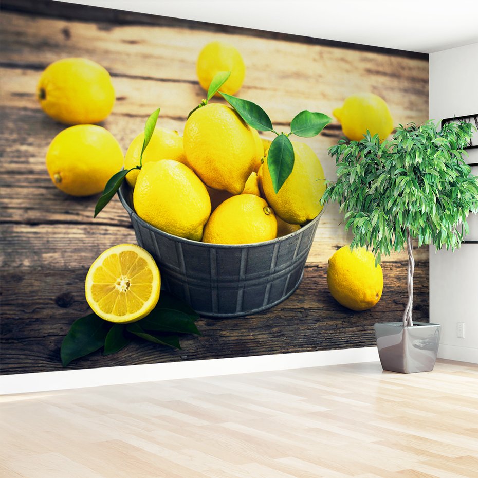 Fototapeta - cytryny, owoce, żółty