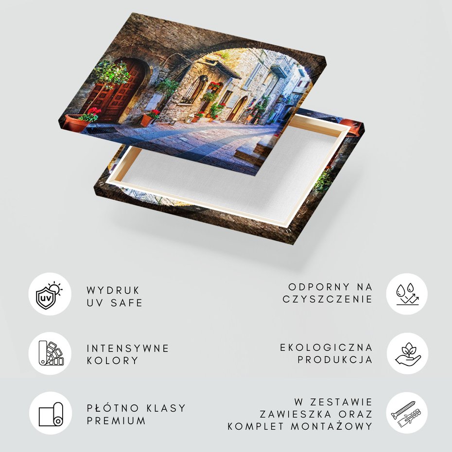 Obraz na płótnie - uliczka, miasto, architektura