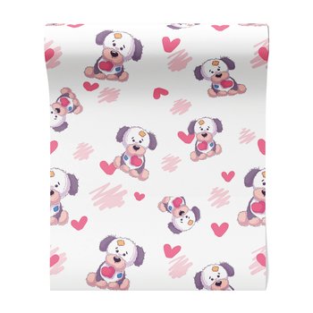 Tapeta - dziecięca, pies, serce,