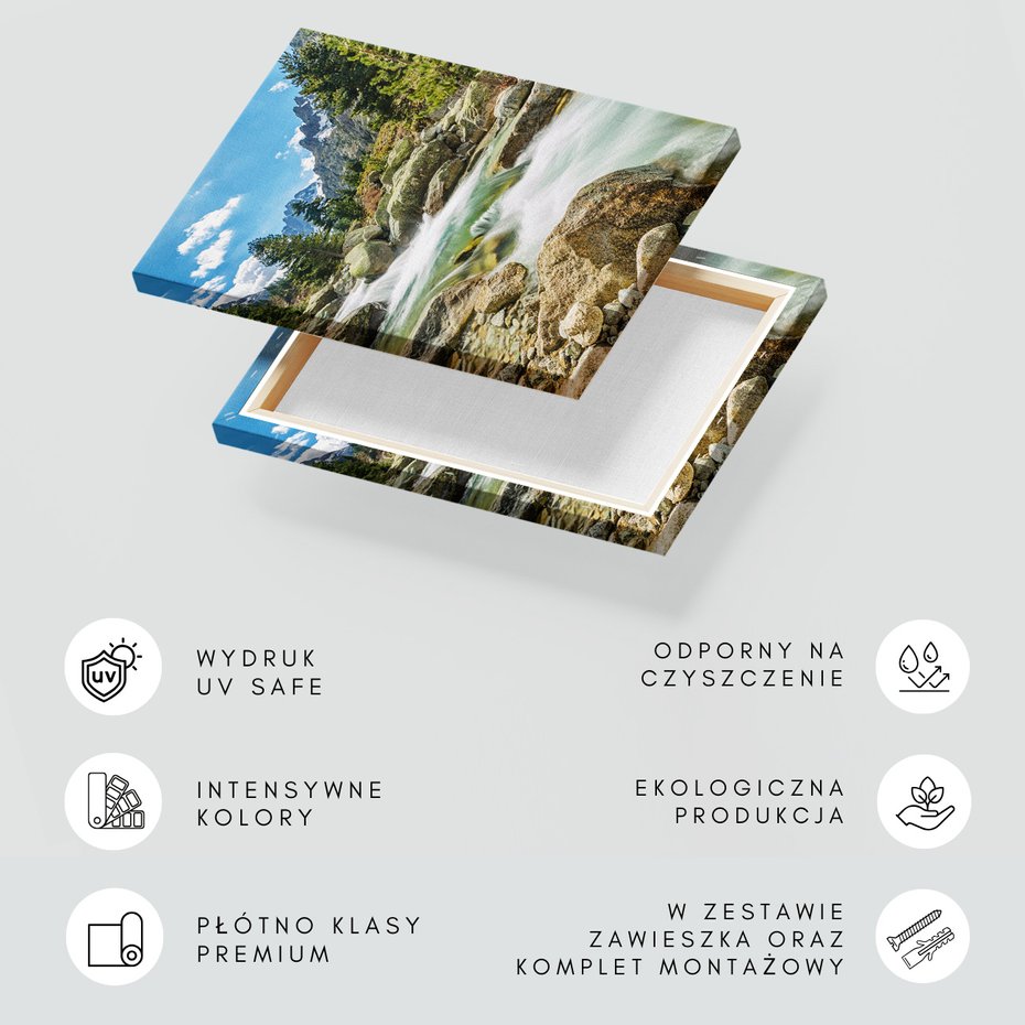 Obraz na płótnie - góry, woda, krajobraz