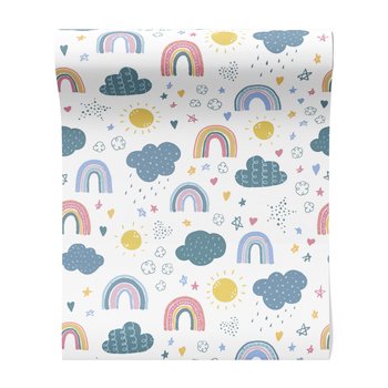 Tapeta - dziecięca, chmura, słońce, tęcza