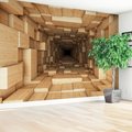 Fototapeta - drewno, tunel, abstrakcja