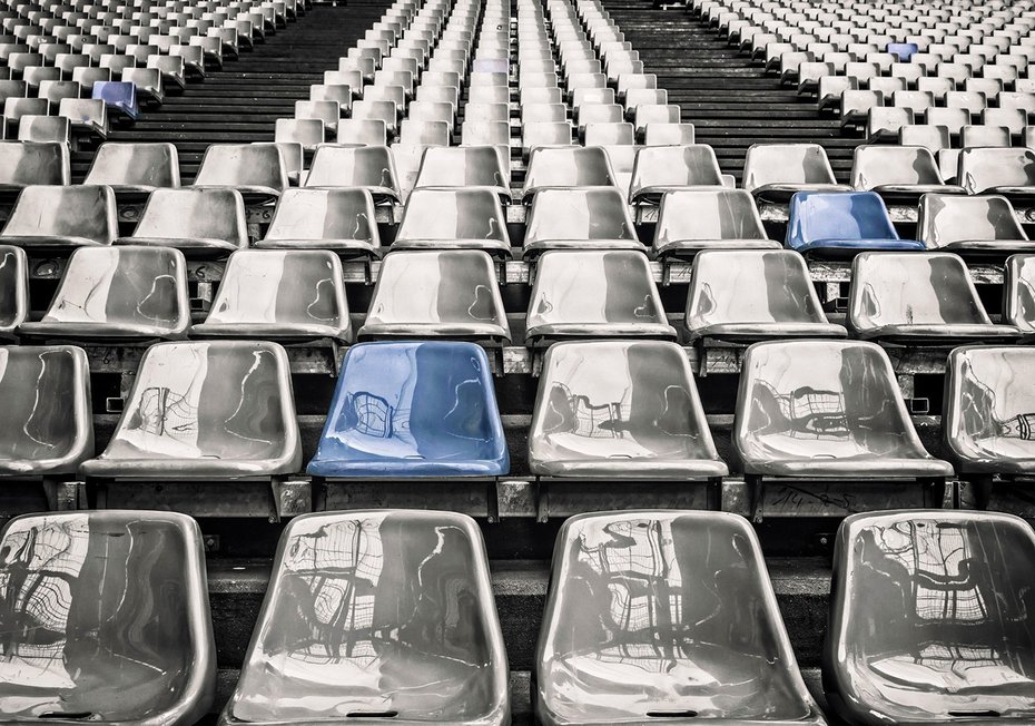 Fototapeta - krzesła, stadion, trybuny