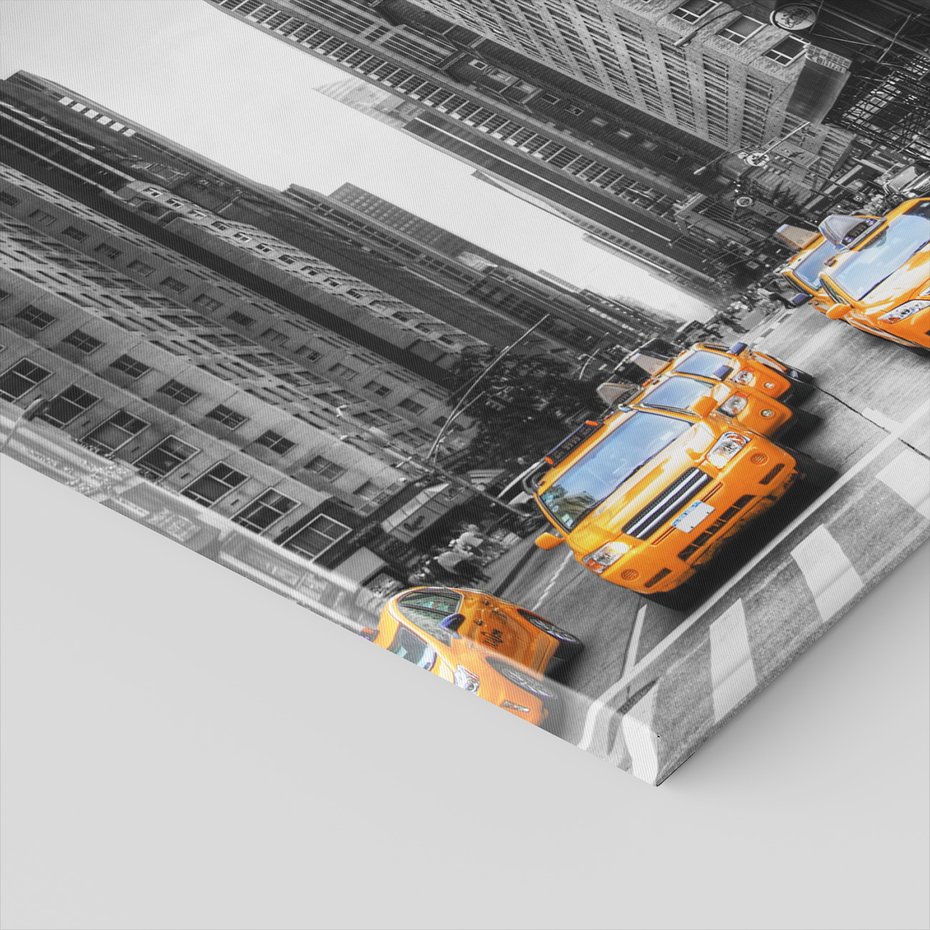 Obraz na płótnie - miasto, taksówki, ulica