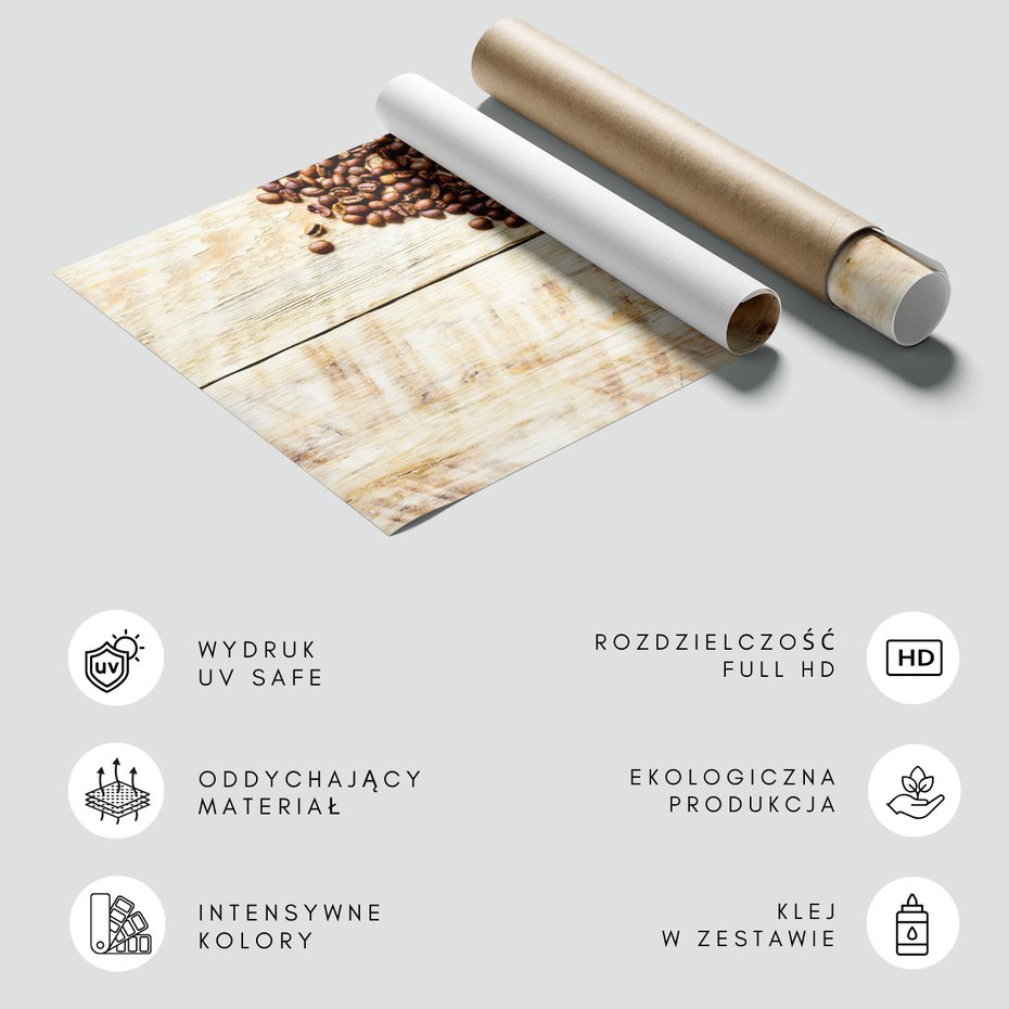 Fototapeta - kawa, ziarna, napój