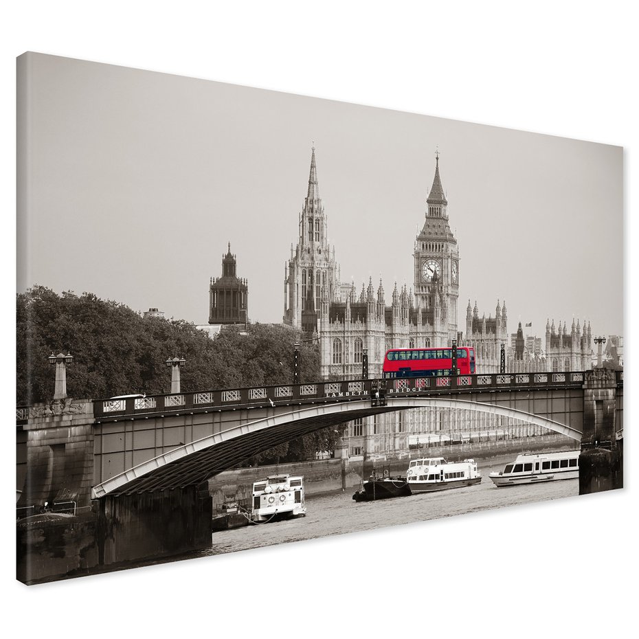 Obraz na płótnie - Londyn, most, autobus