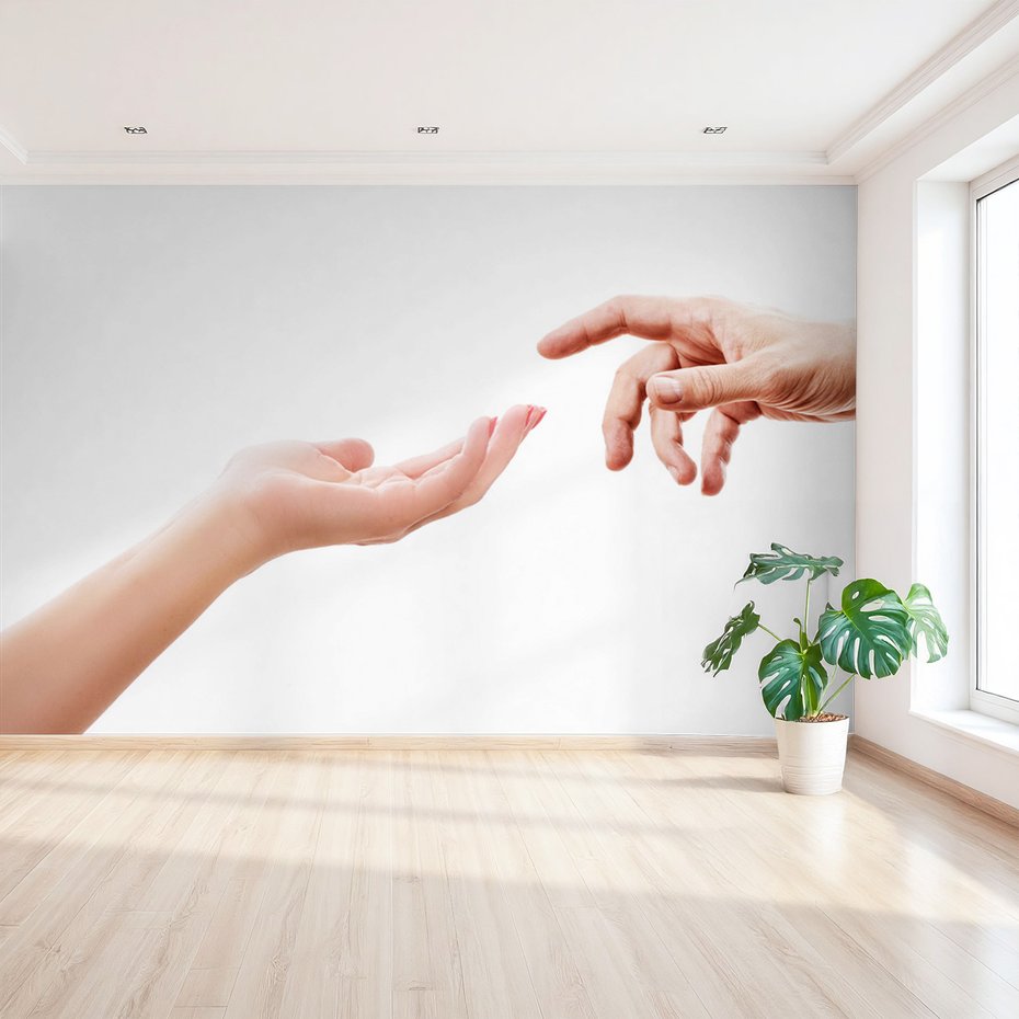 Fototapeta - dłonie, dotyk, połączenie