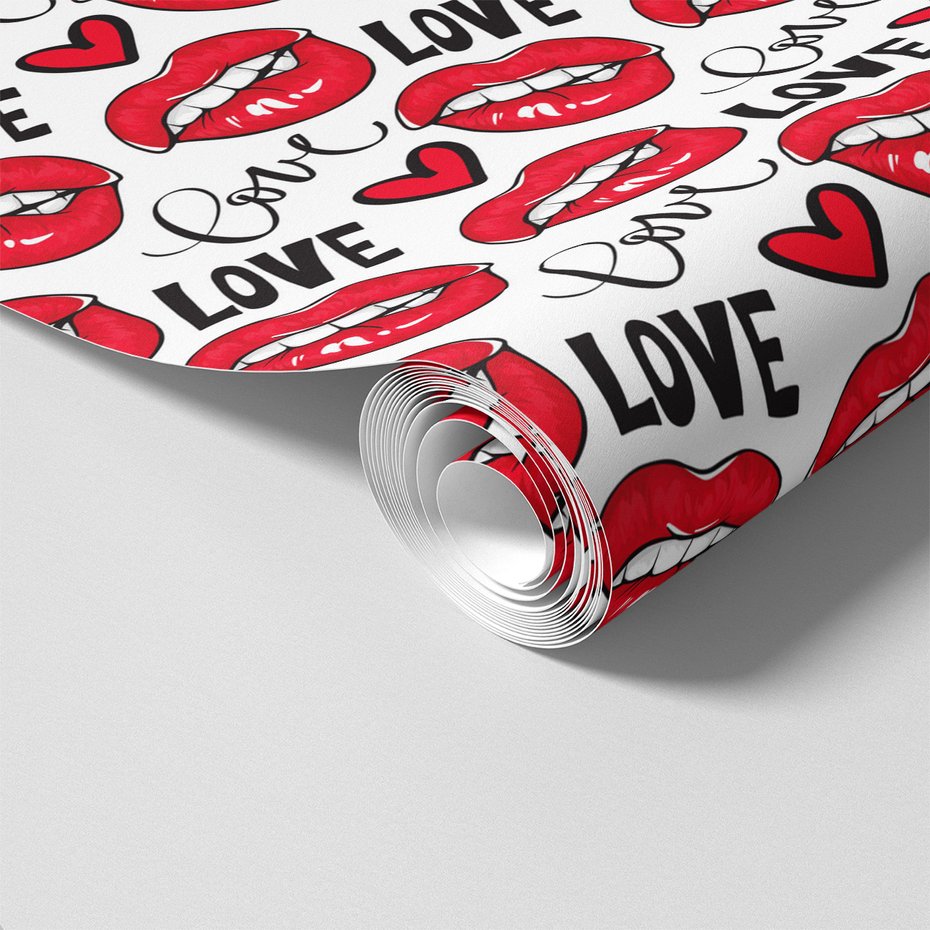 Tapeta - usta, miłość, serce