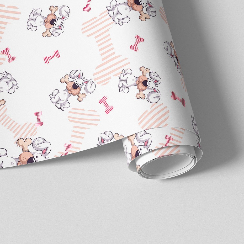 Tapeta - dziecięca, pies, kość,