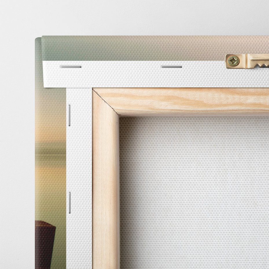 Obraz na płótnie - jezioro, pomost, woda