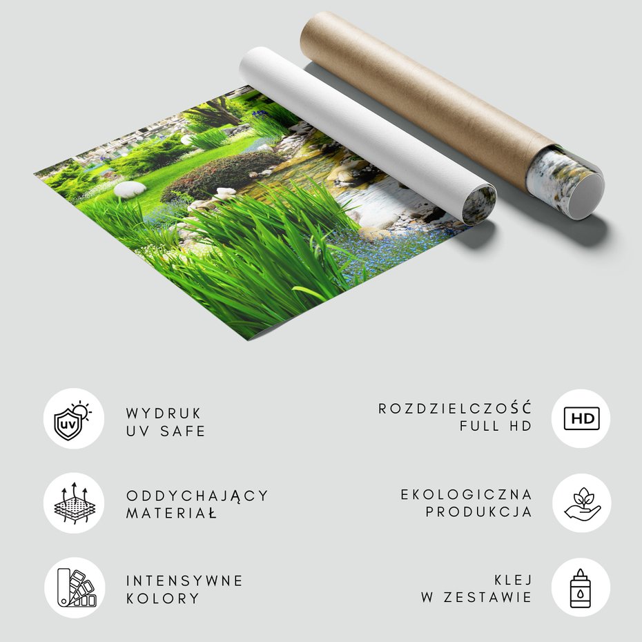 Fototapeta - strumień, ogród, natura