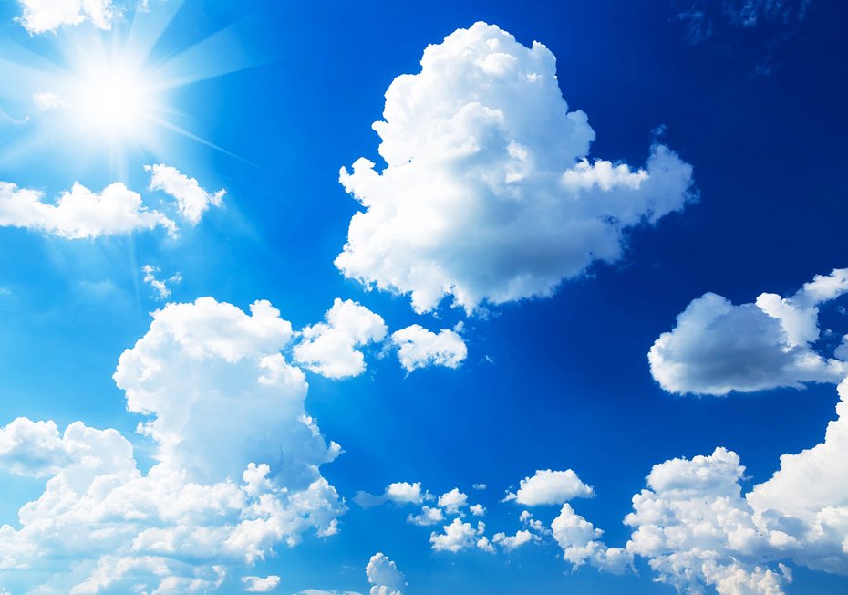 Fototapeta - niebo, chmury, słońce