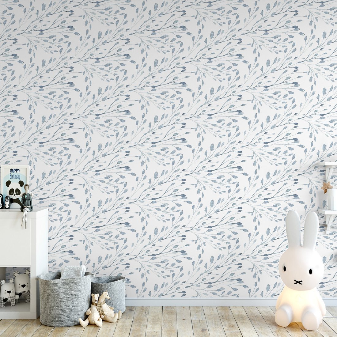 Tapeta - gałązka, liście, wzór