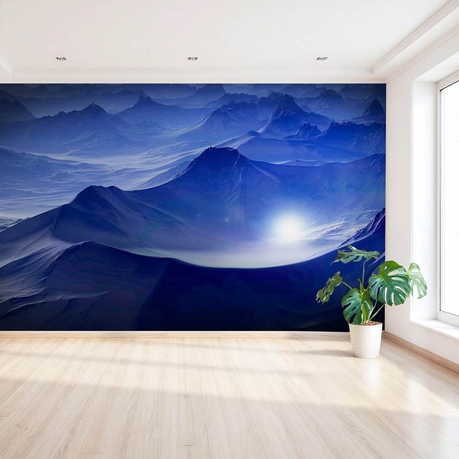 Fototapeta - góry, krajobraz, niebieski