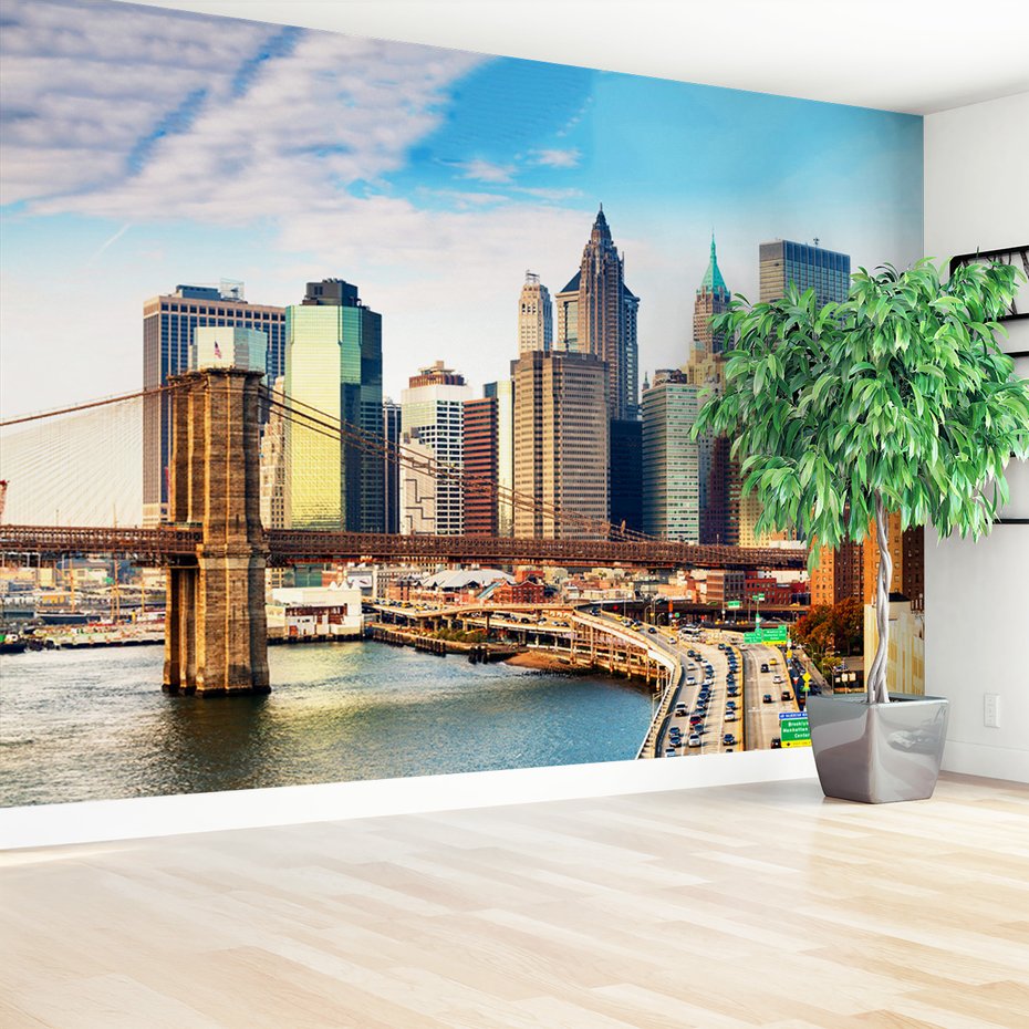 Fototapeta - Manhattan, most, miasto