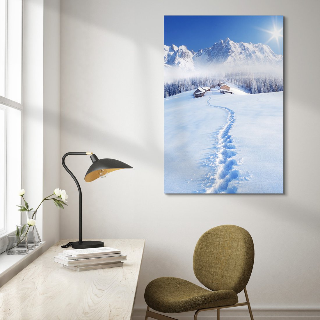 Obraz na płótnie - zima, śnieg, góry