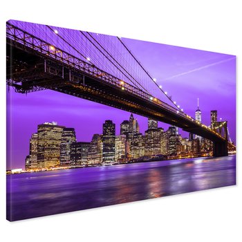 Obraz na płótnie - most, miasto, noc