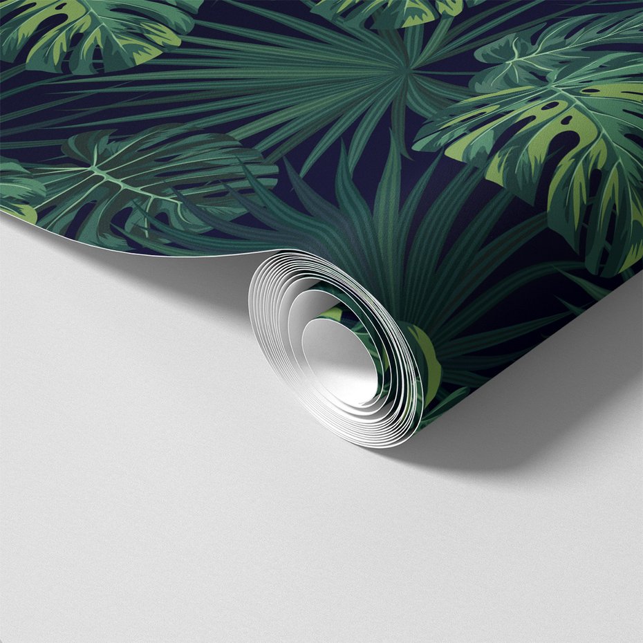 Tapeta - liście, monstera, palmy