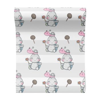 Tapeta - dziecięca, żółw, lizak,