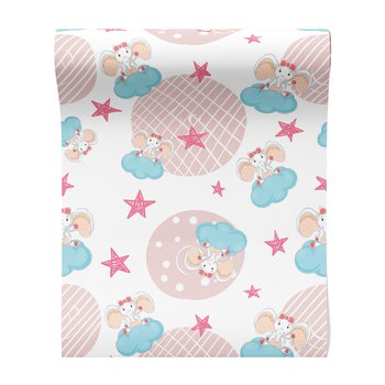 Tapeta - dziecięca, słonie, chmury, gwiazdy