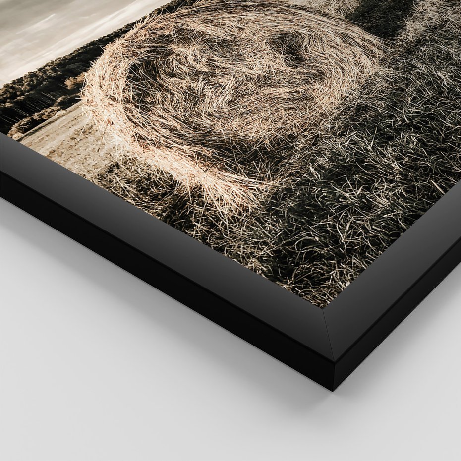 Zestaw obrazy w ramie, plakaty - wieś, zwierzęta, krajobraz - rama czarna