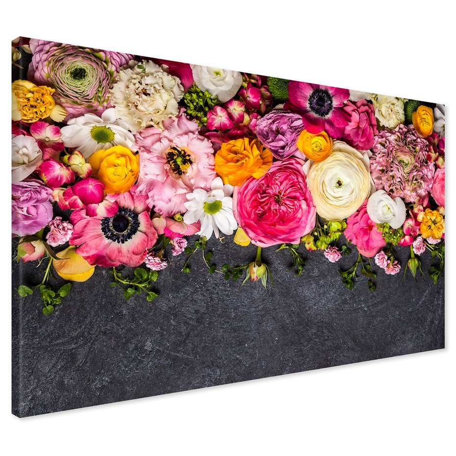 Obraz na płótnie - kwiaty, abstrakcja, tło