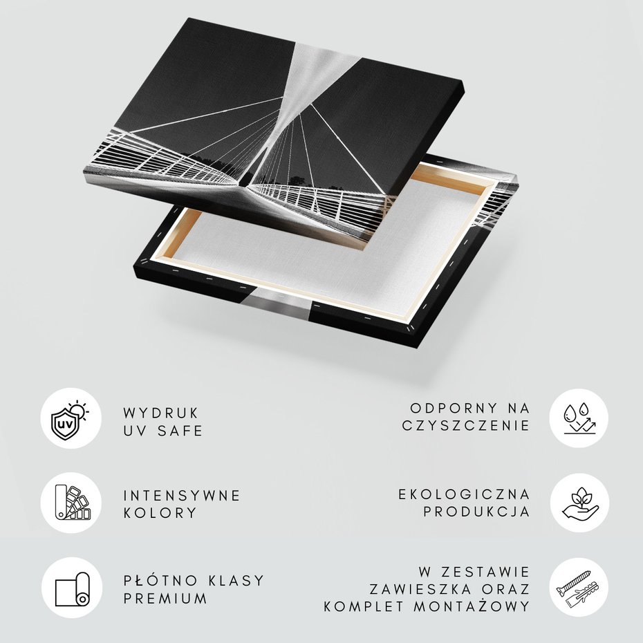 Obraz na płótnie - most, architektura, noc