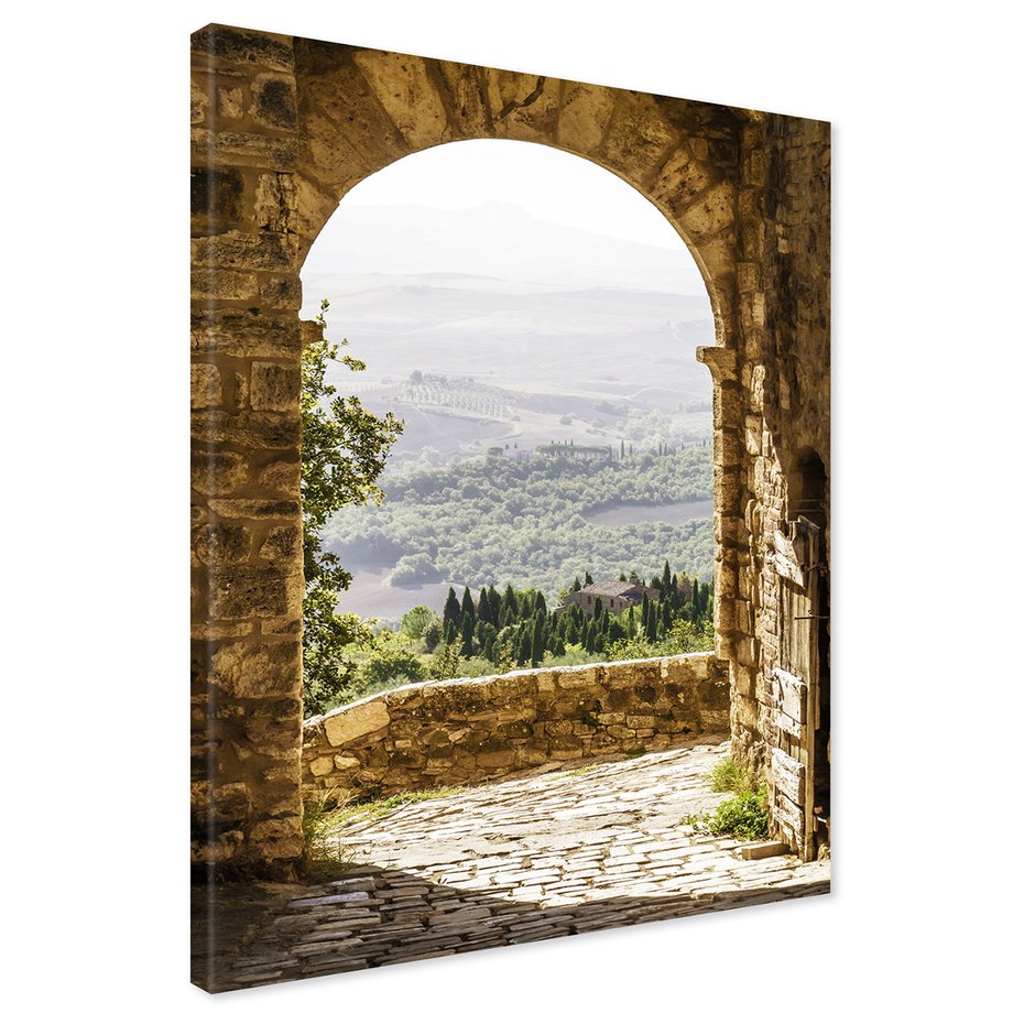 Obraz na płótnie - Toskania, krajobraz, kamień