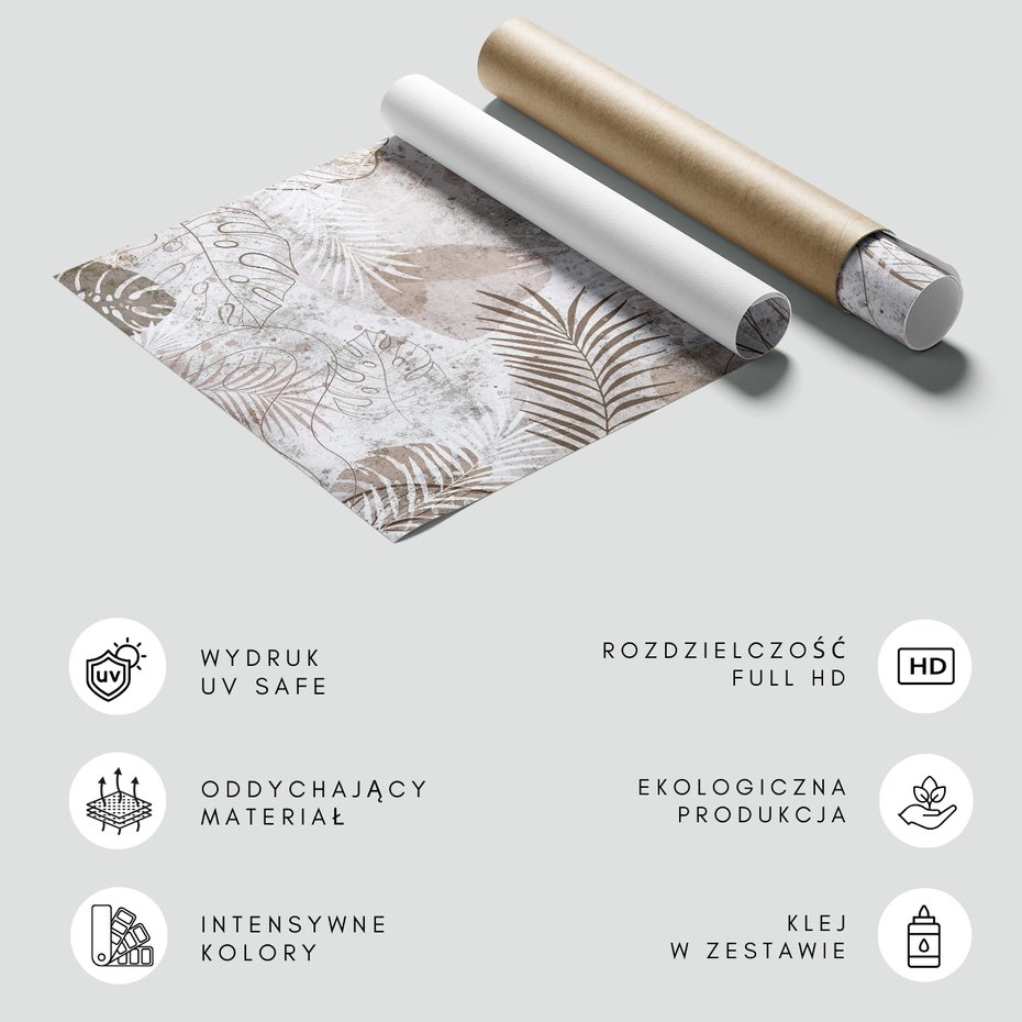 Fototapeta - loft, abstrakcja, liście