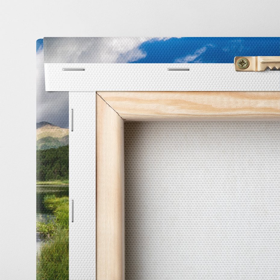 Obraz na płótnie - jezioro, góry, lasy