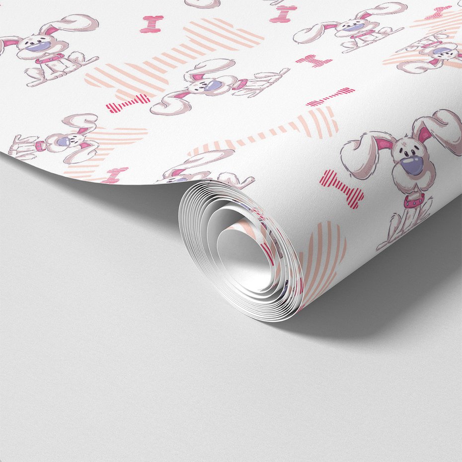 Tapeta - dziecięca, królik, kość,