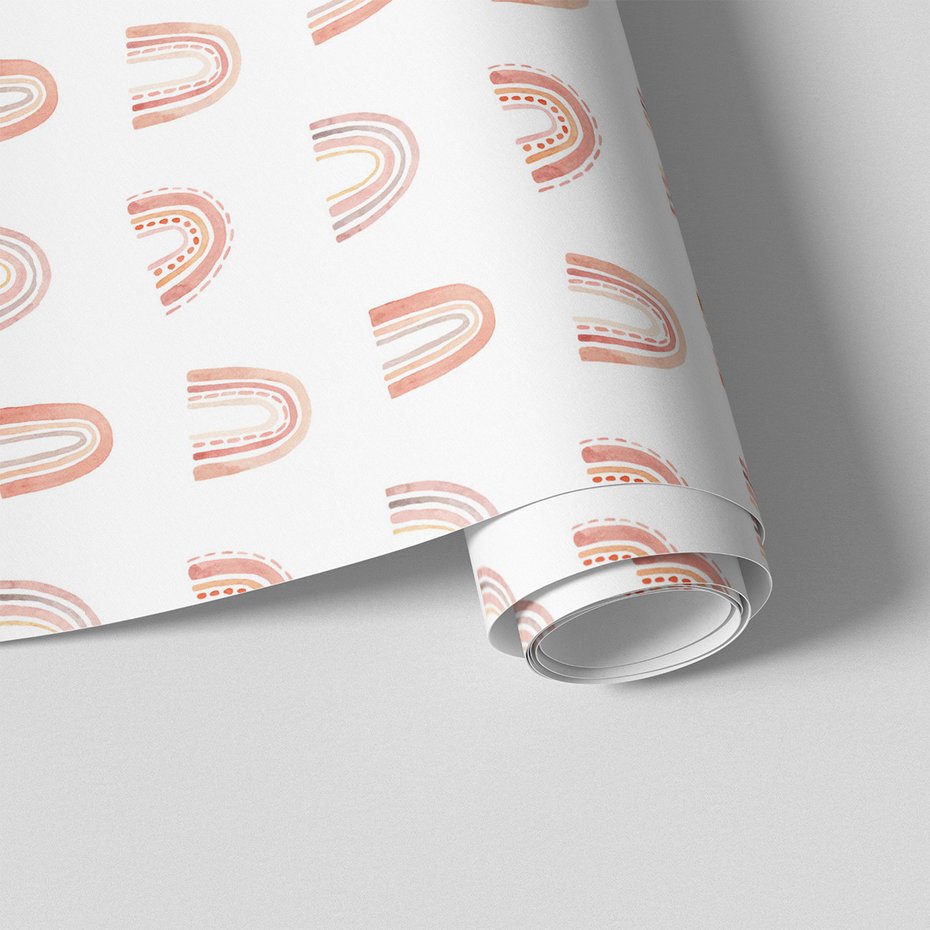 Tapeta - dziecięca, tęcza, wzór,