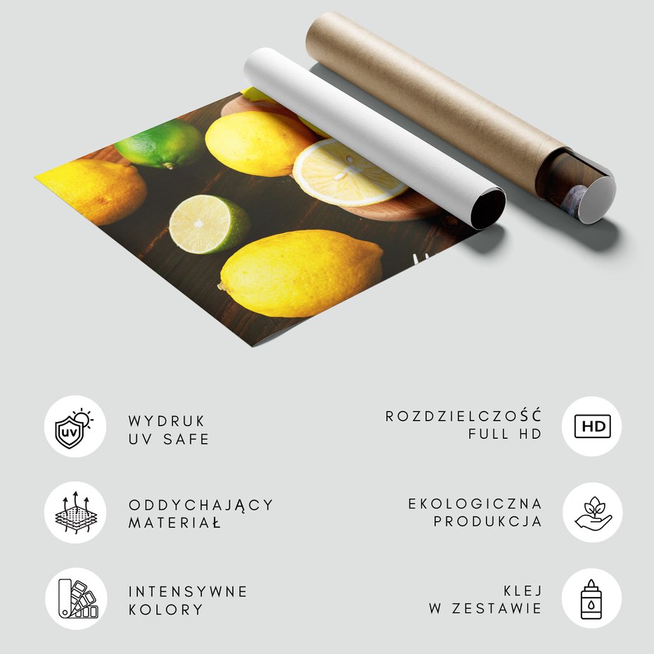 Fototapeta - cytryny, limonki, owoce