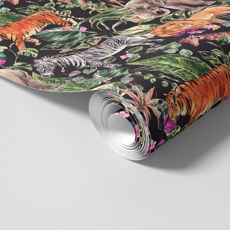 Tapeta - zwierzęta, liście, dżungla