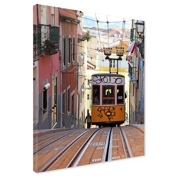 Obraz na płótnie - tramwaj, miasto, ulica