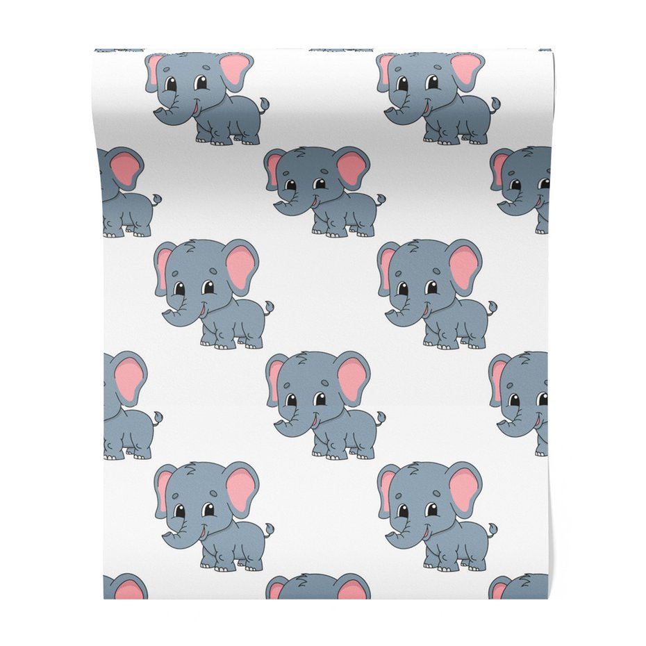 Tapeta - dziecięca, słoń, ilustracja,