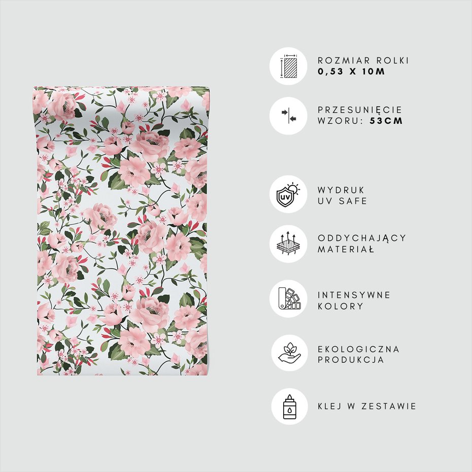 Tapeta - kwiaty, liście, wzór