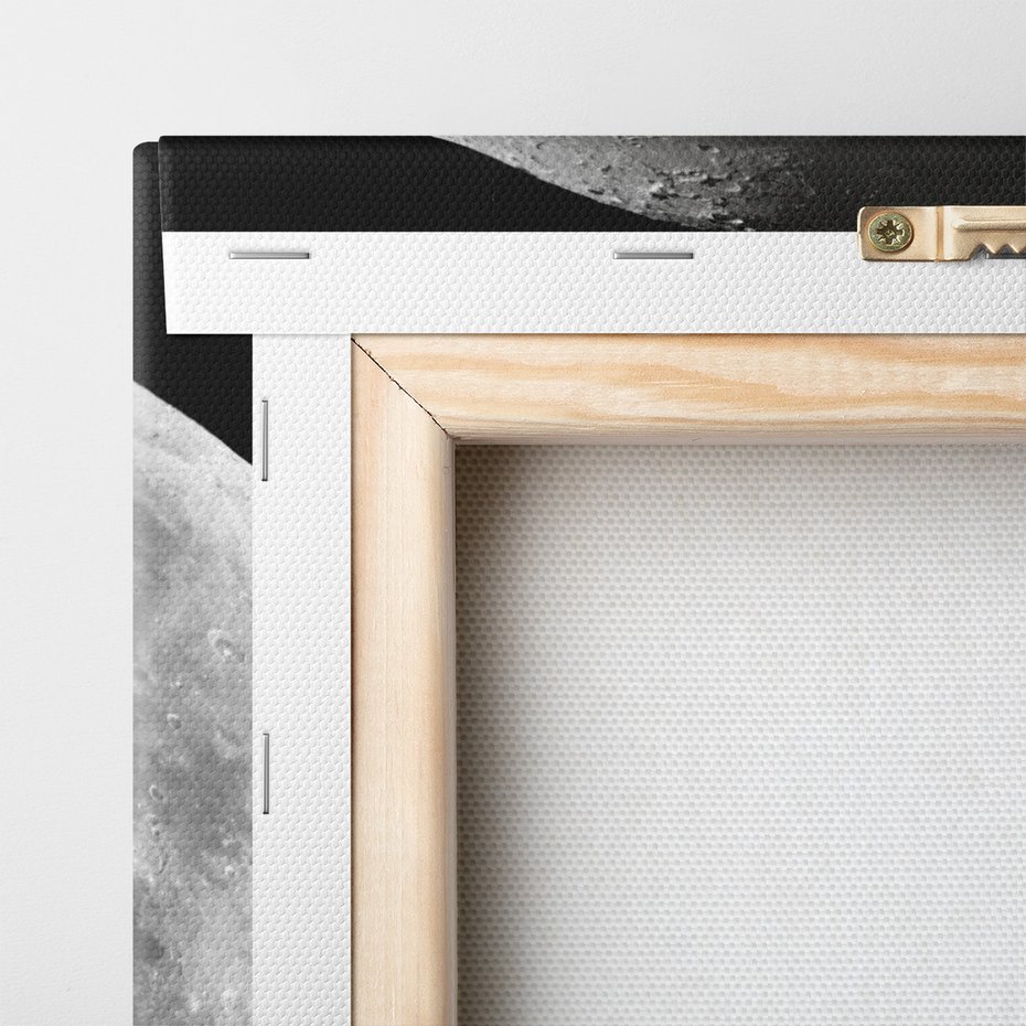 Obraz na płótnie - księżyc, kratery, powierzchnia