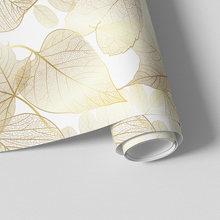 Tapeta - liście, ornament, tło