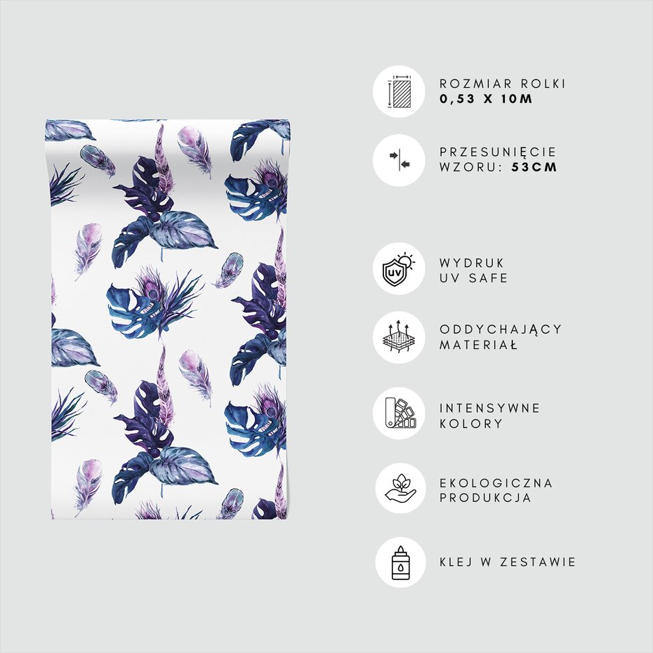 Tapeta - liście, pióra, abstrakcja