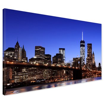 Obraz na płótnie - miasto, most, noc