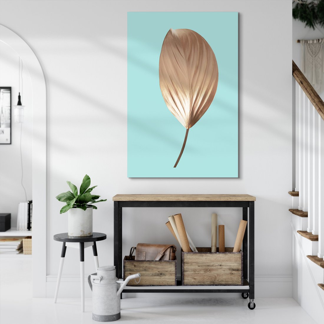 Obraz na płótnie - liść, roślina, dekoracja