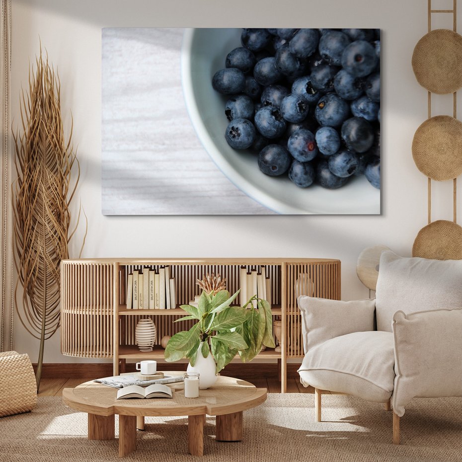 Obraz na płótnie - jagody, miska, jedzenie