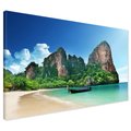Obraz na płótnie - plaża, morze, skały
