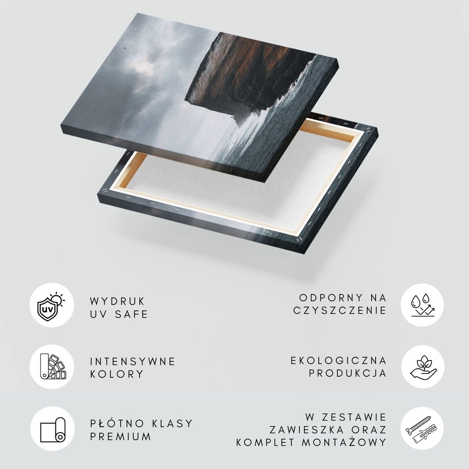 Obraz na płótnie - klif, morze, krajobraz