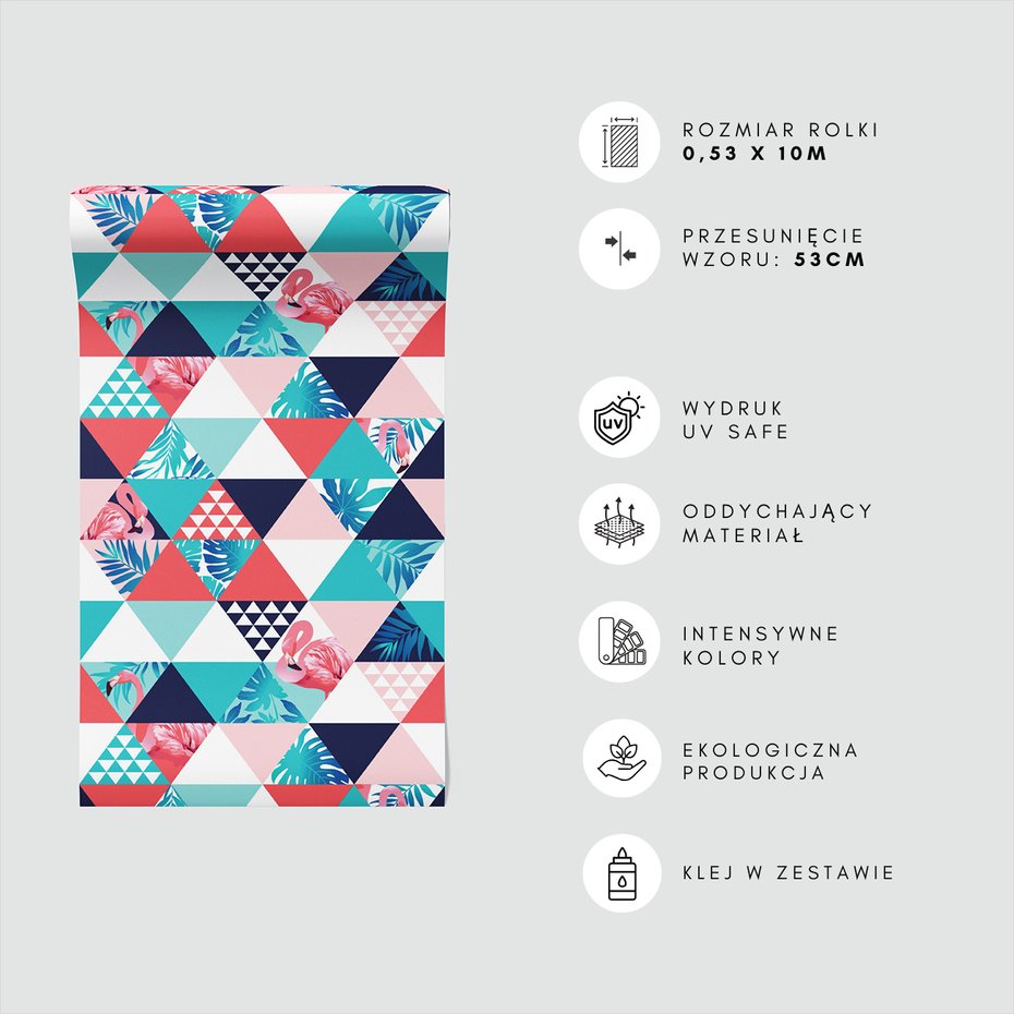 Tapeta - flaming, trójkąt, liście