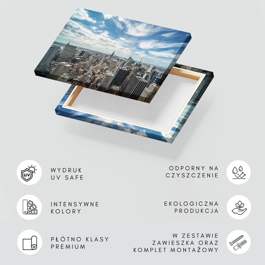 Obraz na płótnie - miasto, budynki, niebo